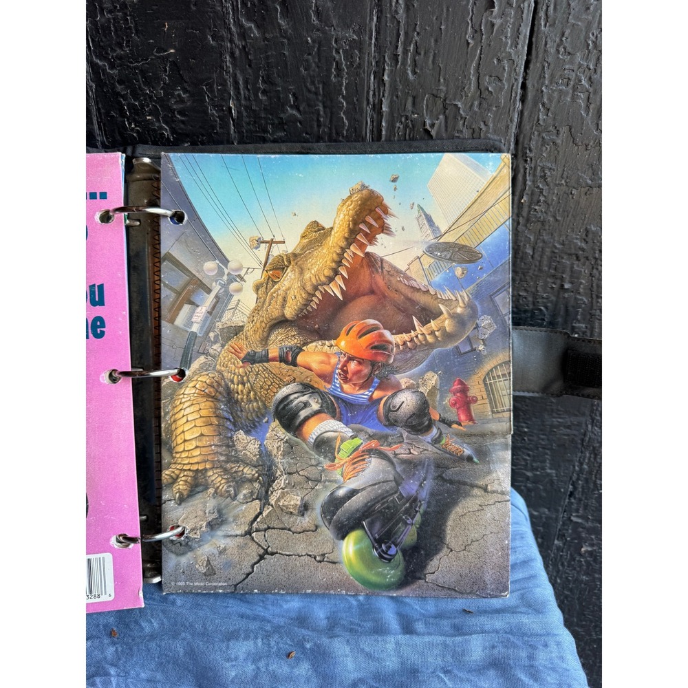 Vintage Mead Five Star latch Binder with Garfield Folders 90s School Supplies - Picture 8 of 14